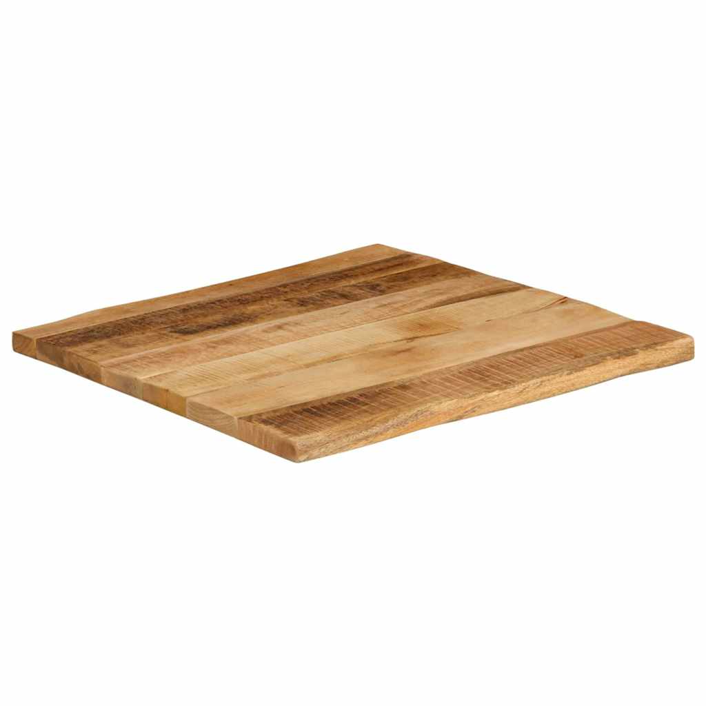 Live Edge Mango Wood Table Top 40x40x3.8cm - Rough Solid Wood