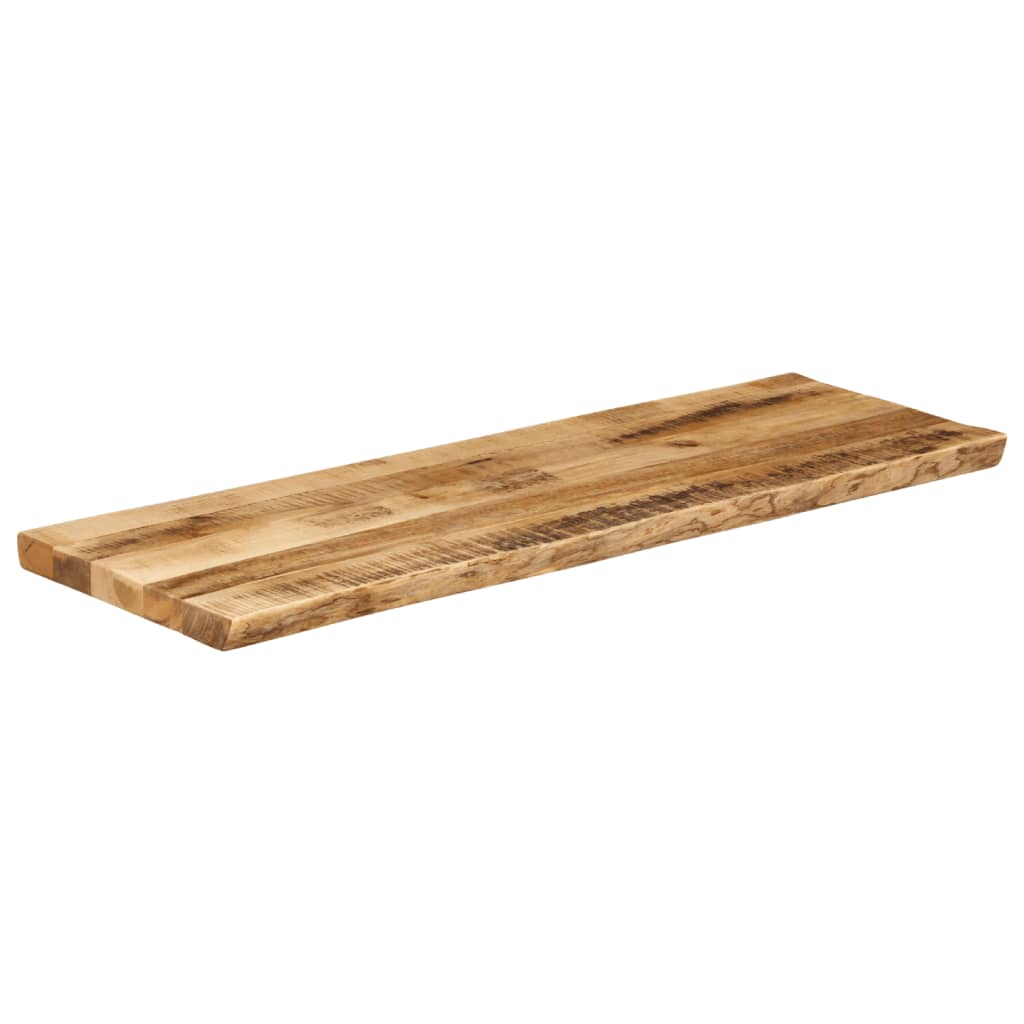 Solid Mango Wood Live Edge Table Top 110x40cm Rustic Finish