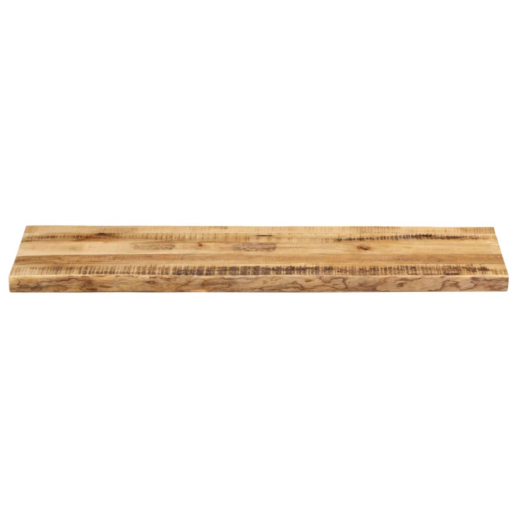Solid Mango Wood Live Edge Table Top 110x40cm Rustic Finish