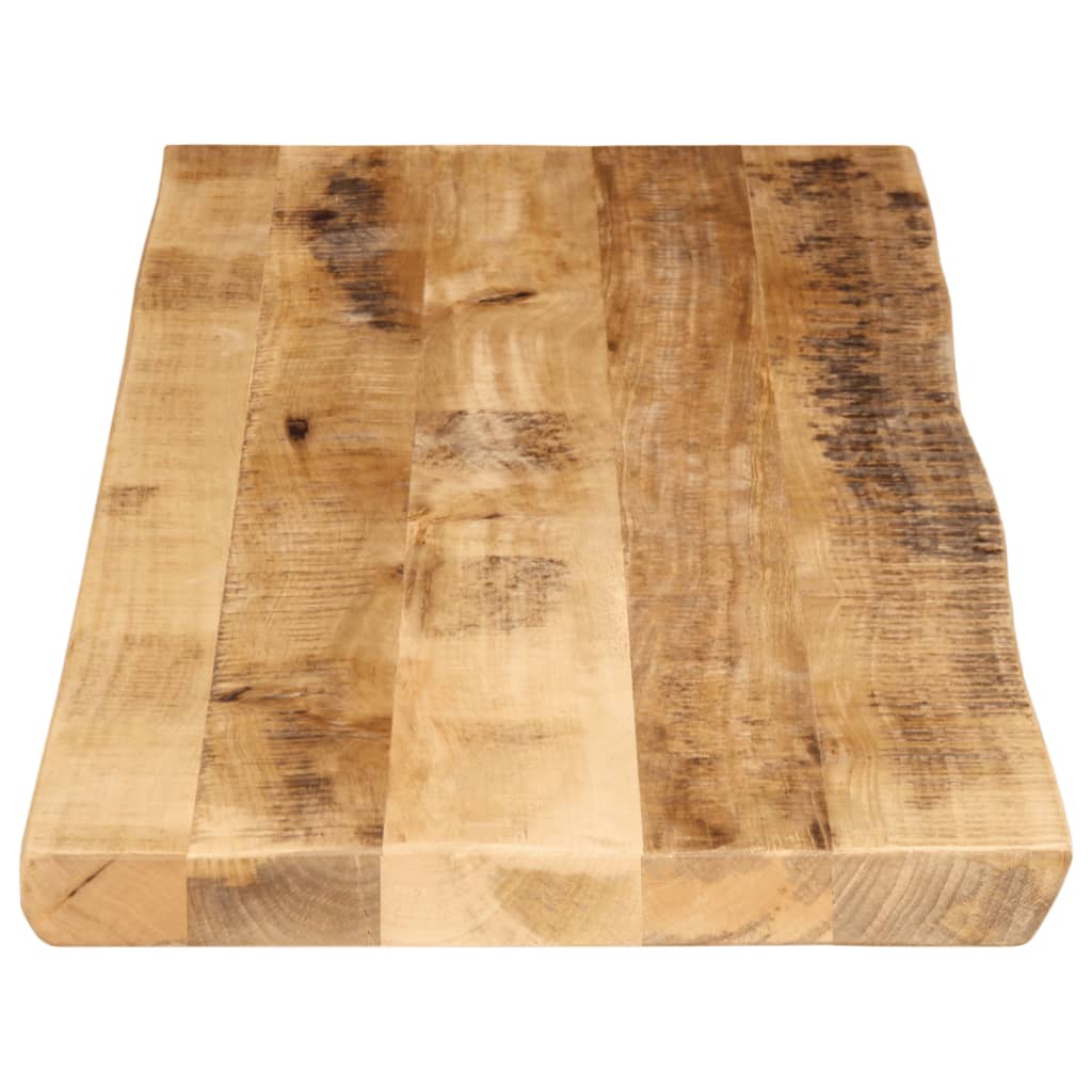Solid Mango Wood Live Edge Table Top 110x40cm Rustic Finish