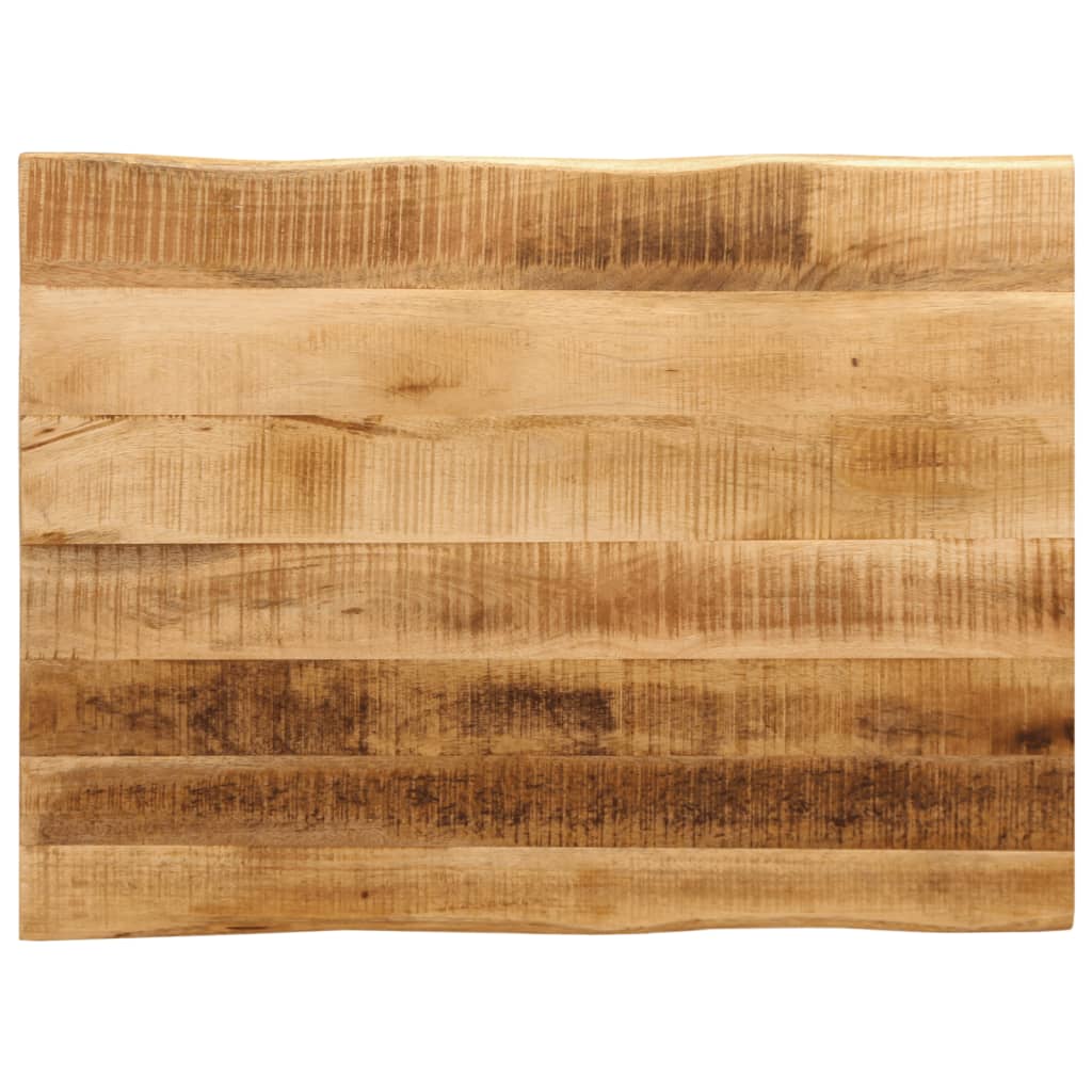 Live Edge Mango Wood Table Top 80x60x3.8 cm - Rustic Solid Wood