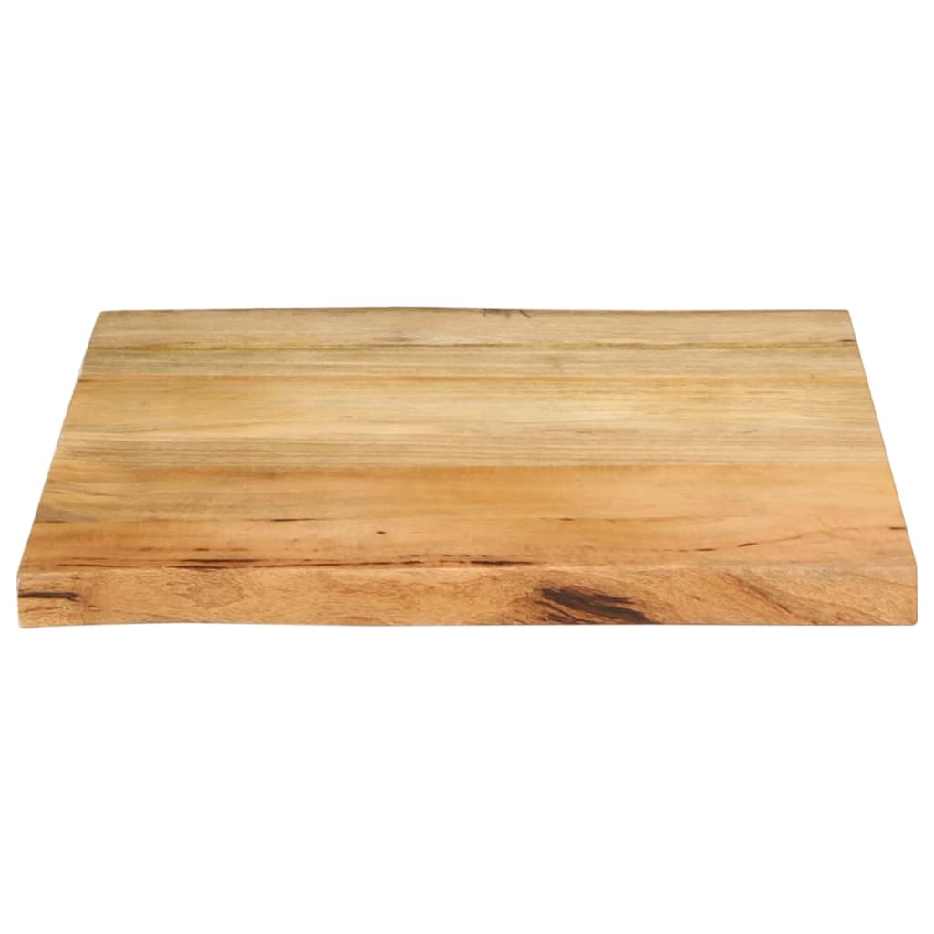 Live Edge Solid Mango Wood Table Top, 40x40x2.5 cm