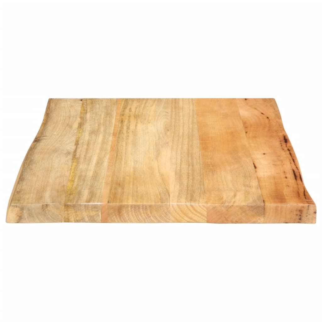 Live Edge Solid Mango Wood Table Top, 40x40x2.5 cm