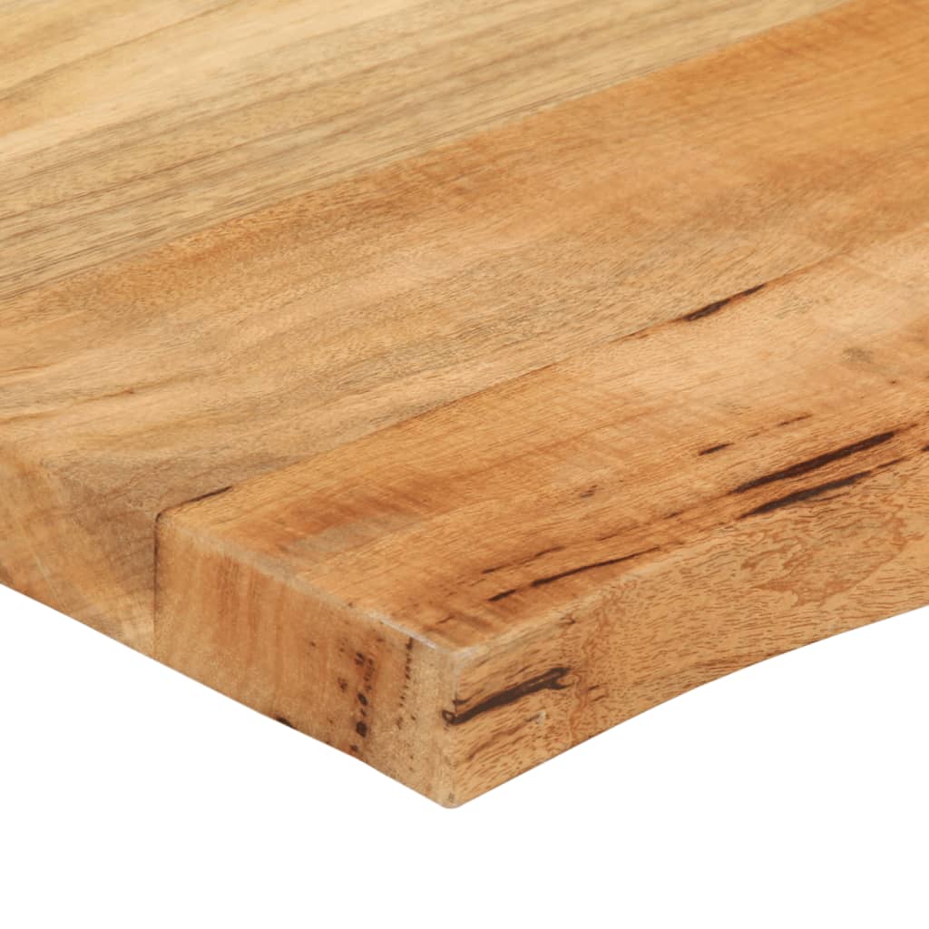 Live Edge Solid Mango Wood Table Top 70x60x2.5 cm