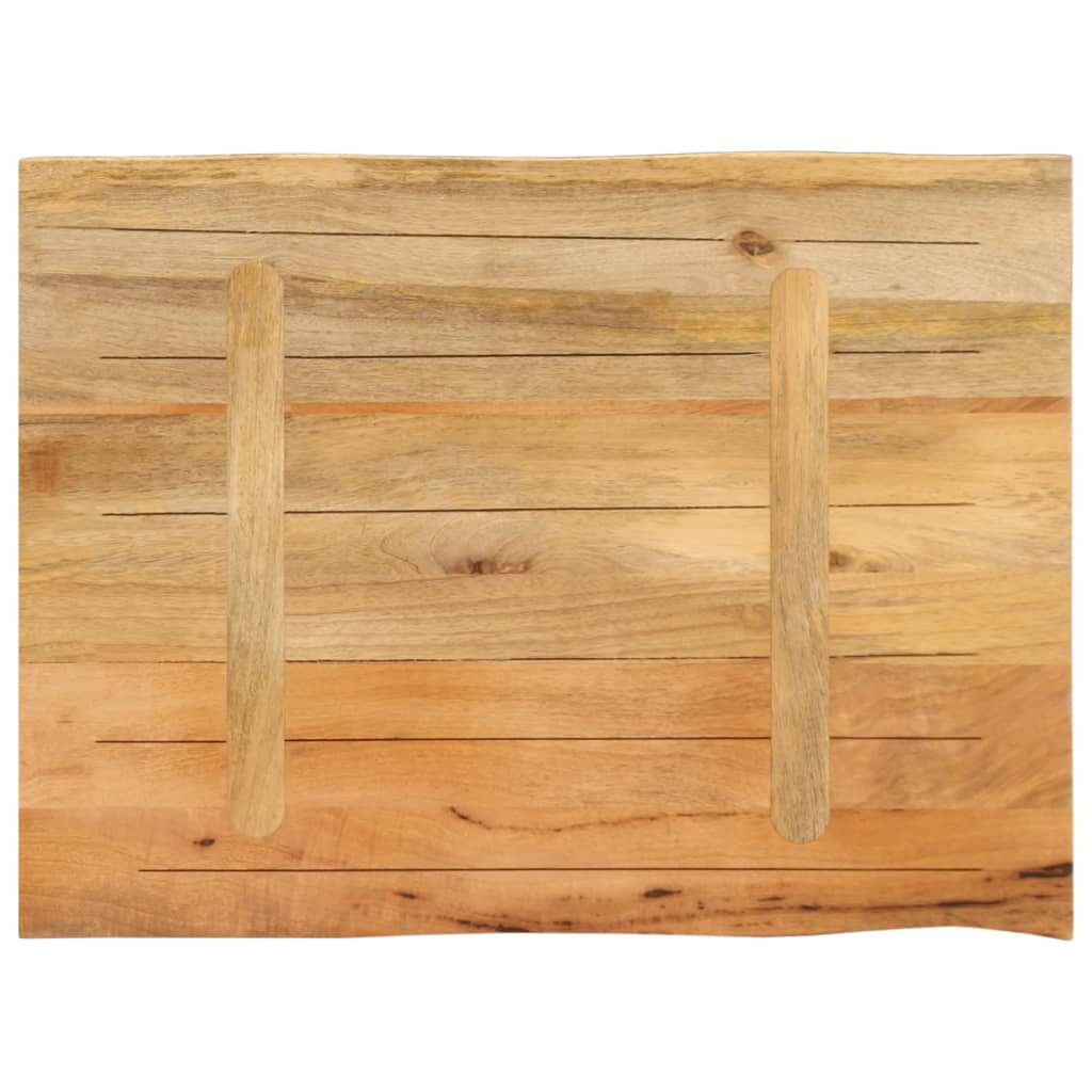 Live Edge Mango Wood Tabletop 80x60x2.5 cm, Solid & Stylish