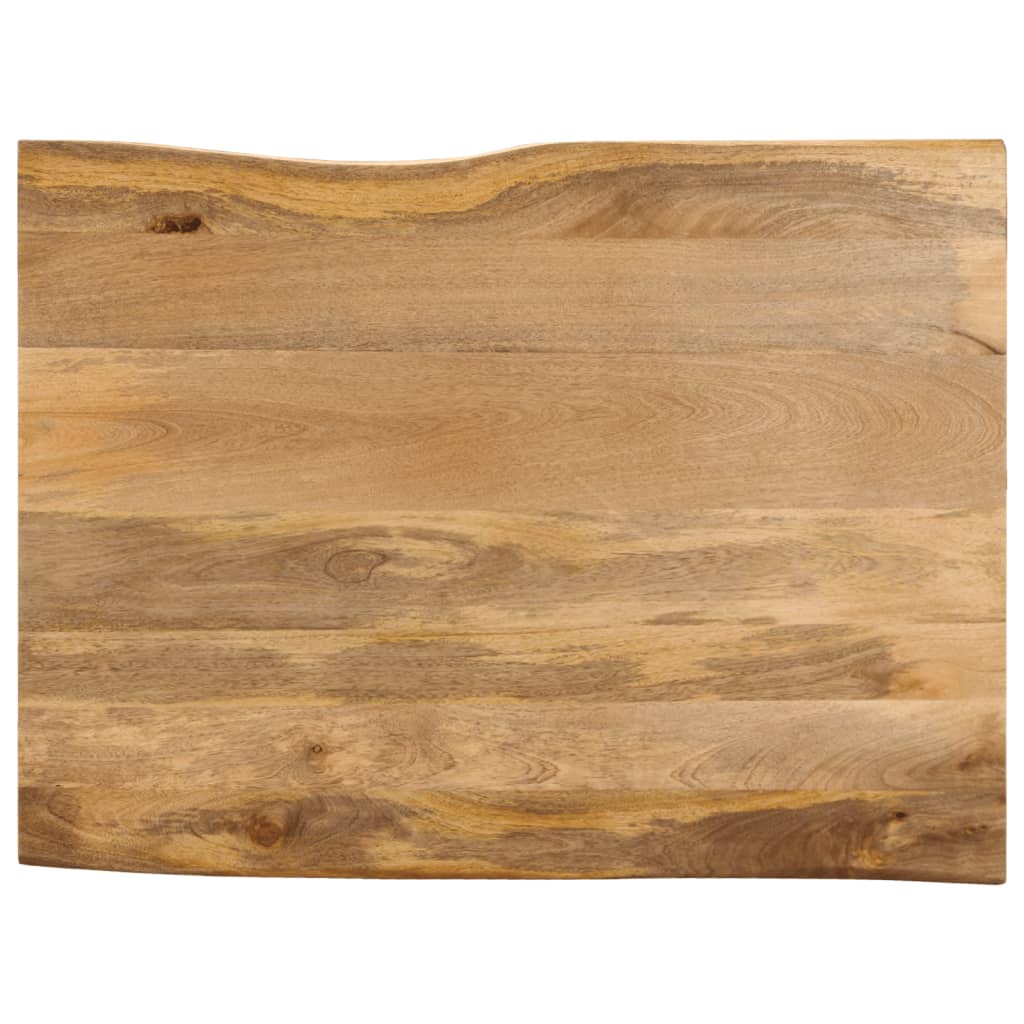 Table Top 100x80x2.5 cm Live Edge Solid Wood Mango