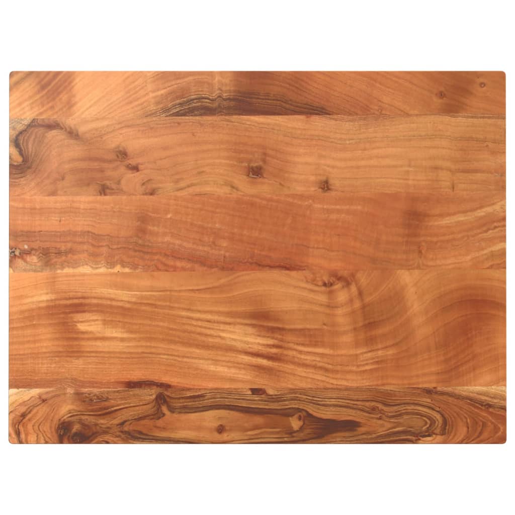 Table Top 80x70x3.8 cm Rectangular Solid Wood Acacia