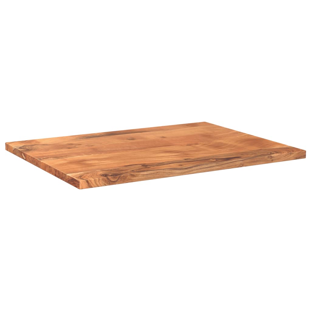 Table Top 80x70x3.8 cm Rectangular Solid Wood Acacia