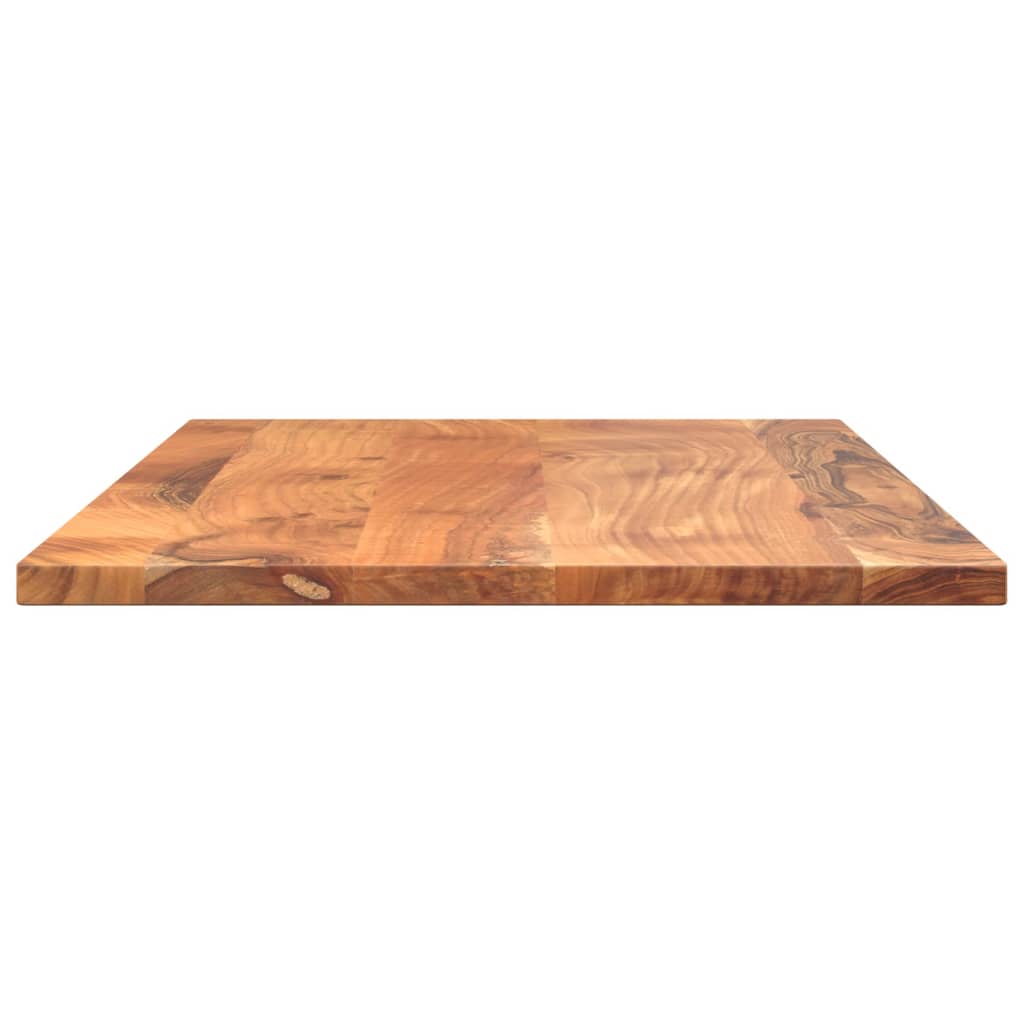 Table Top 80x70x3.8 cm Rectangular Solid Wood Acacia