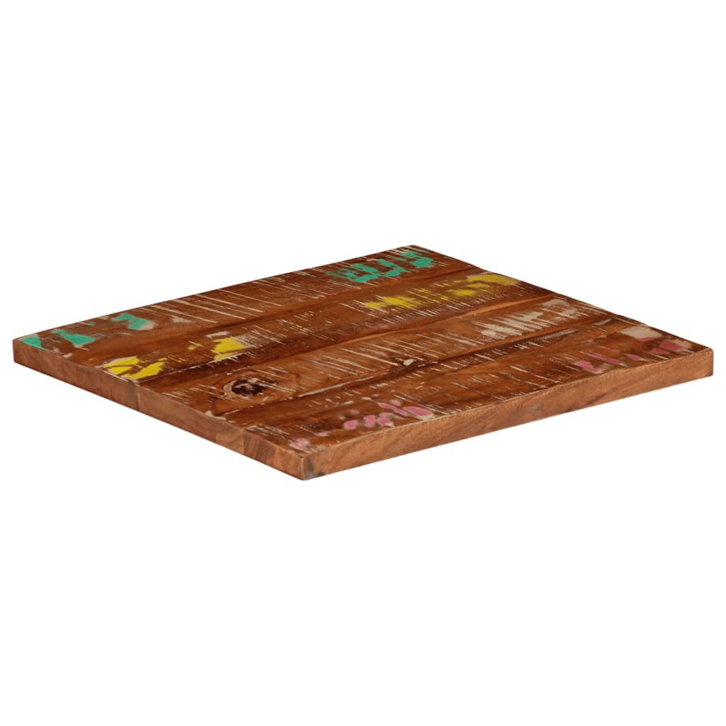 Reclaimed Solid Wood Square Tabletop 60x60x3.8 cm