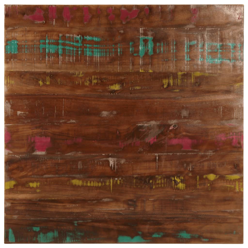 Table Top 70x70x3.8 cm Square Solid Wood Reclaimed