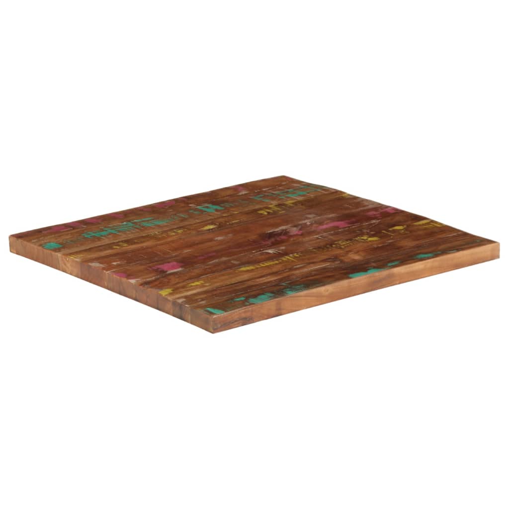 Table Top 70x70x3.8 cm Square Solid Wood Reclaimed