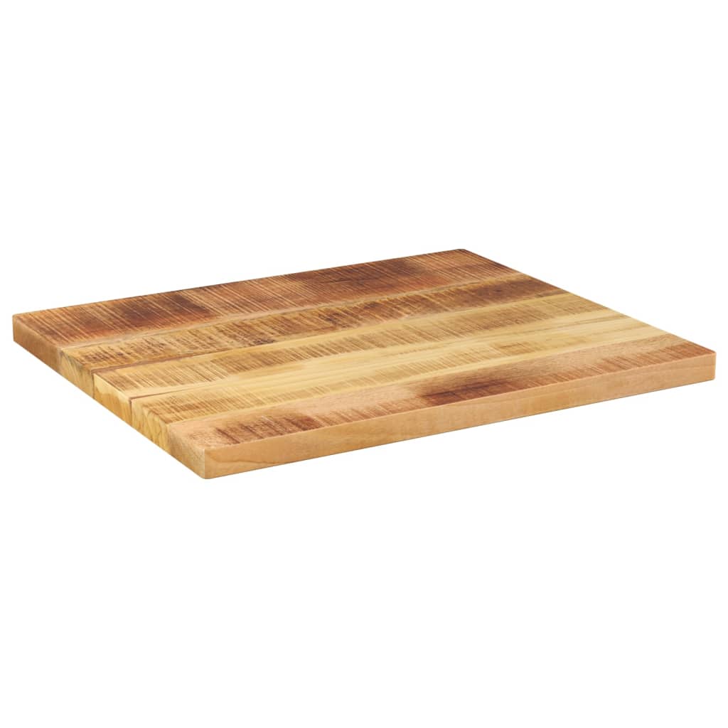 Solid Mango Wood Table Top 60x50x2.5 cm - Rustic Rectangular Design