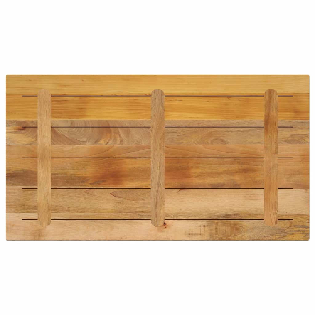 Solid Mango Wood Table Top 100x50x3.8 cm - Rustic Rectangular Design