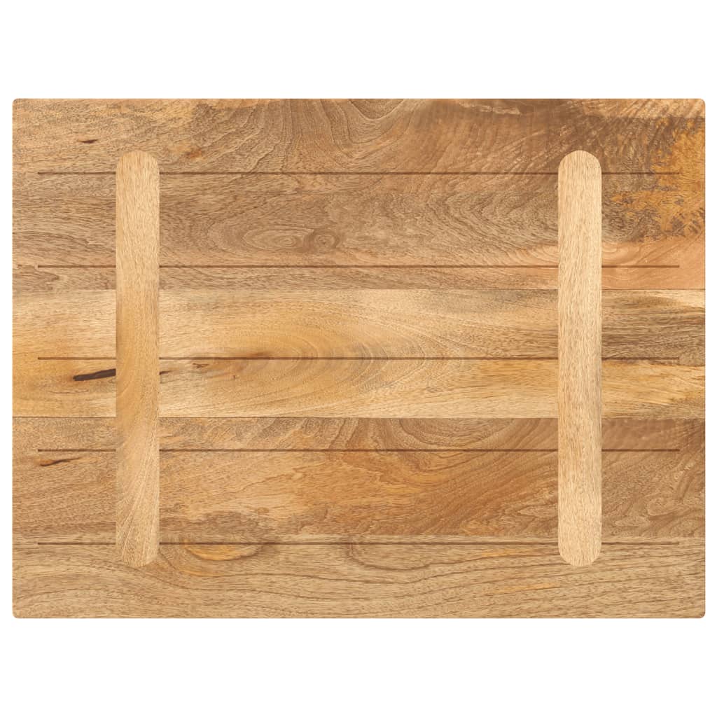 Solid Wood Mango Table Top - 80x60x3.8 cm Rectangular Design