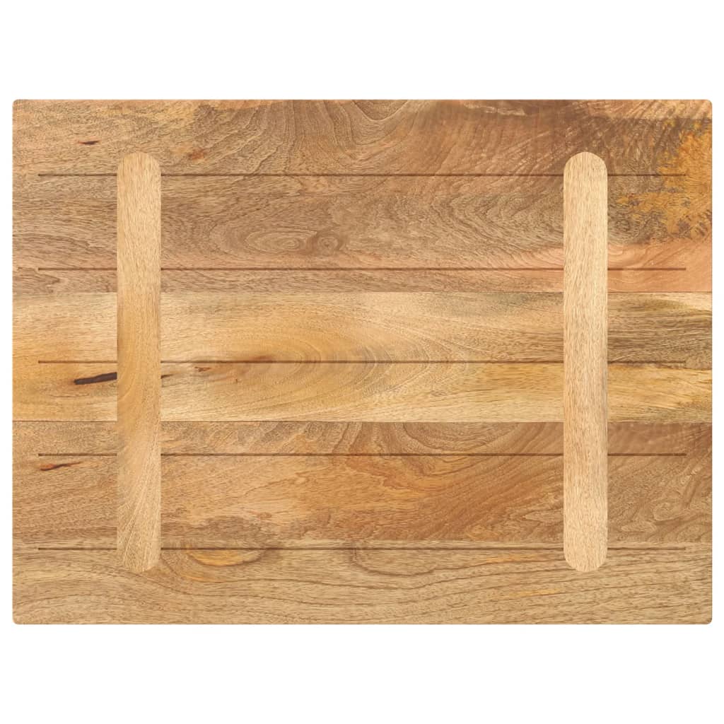 Solid Mango Wood Rectangular Table Top 80x70x3.8 cm