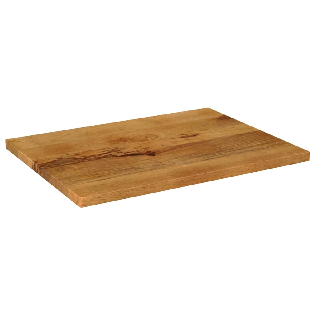 Solid Mango Wood Rectangular Table Top, 80x60x3.8 cm