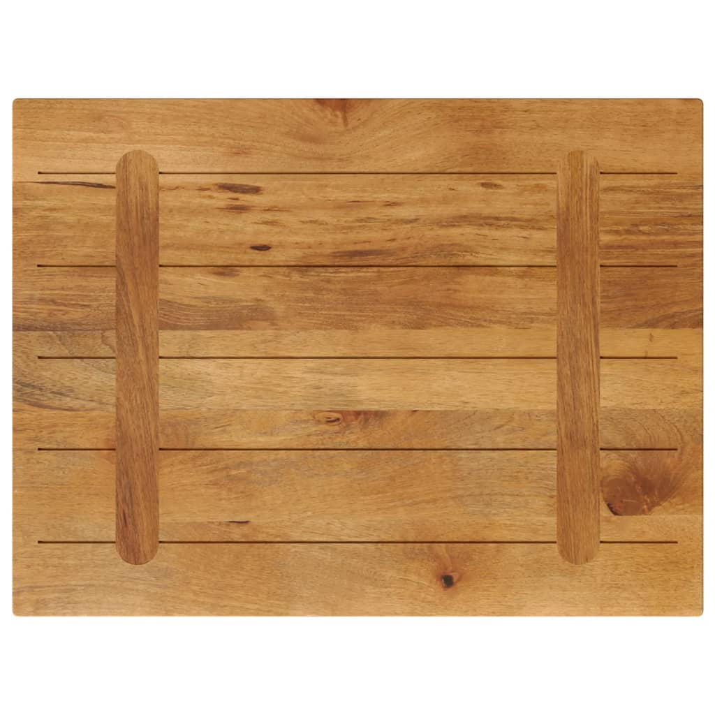Solid Mango Wood Rectangular Table Top, 80x60x3.8 cm