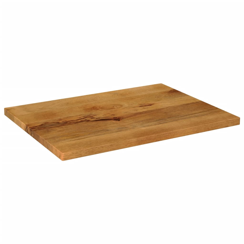 Solid Mango Wood Table Top, 80x70x3.8 cm Rectangle