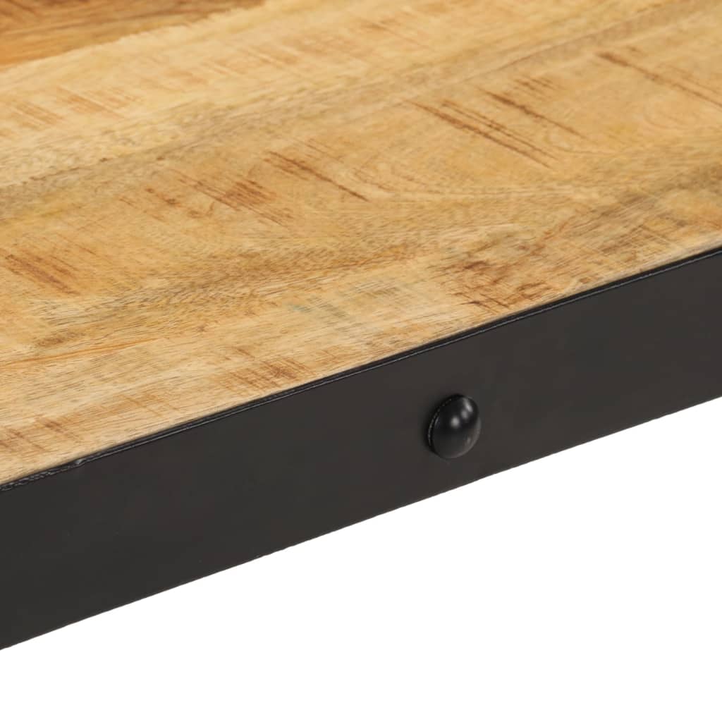 Coffee Table with Wheels Solid Mango Wood 100x55x26 cm