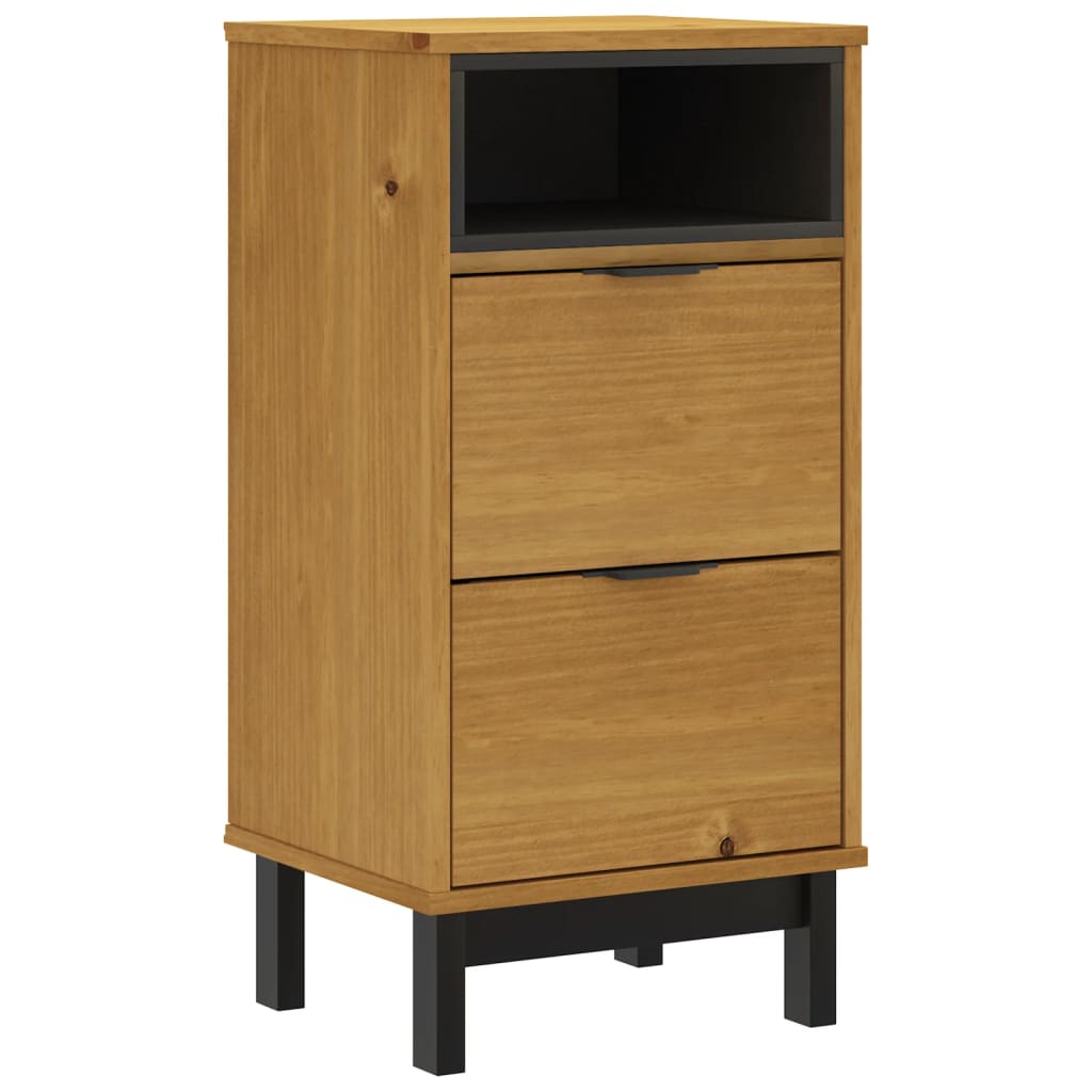 Bedside Cabinet "FLAM" 40x35x80 cm Solid Wood Pine