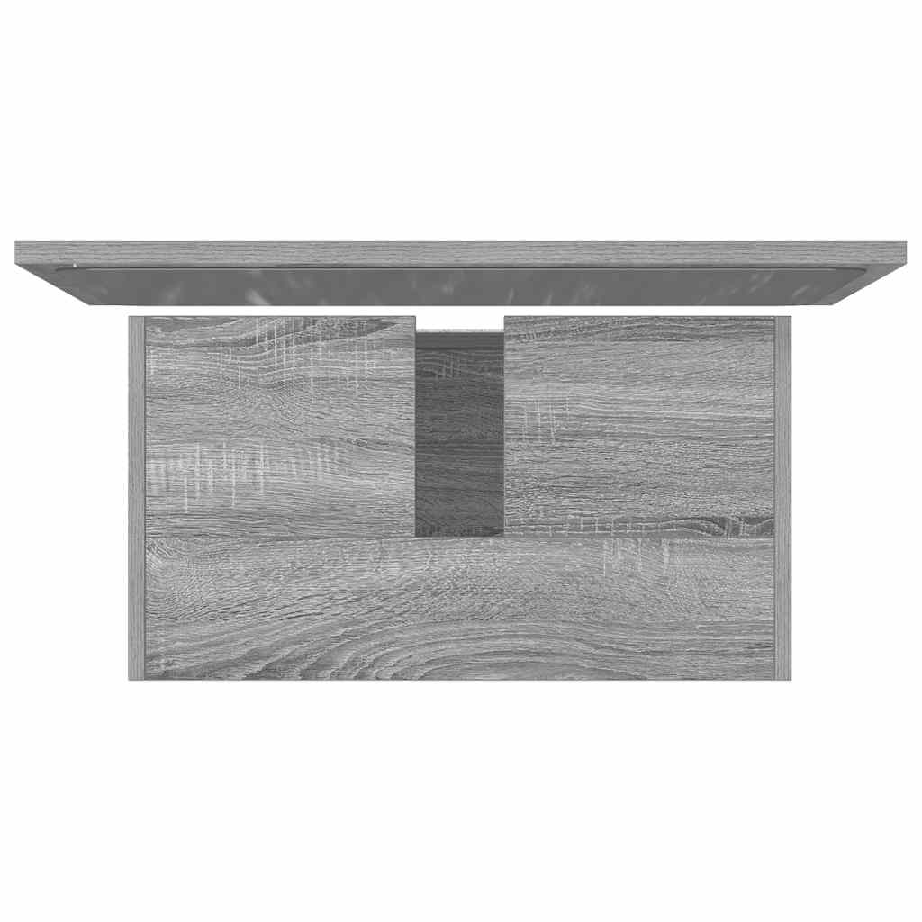 2 Piece Bathroom Furniture Set Grey Sonoma Engineered Wood