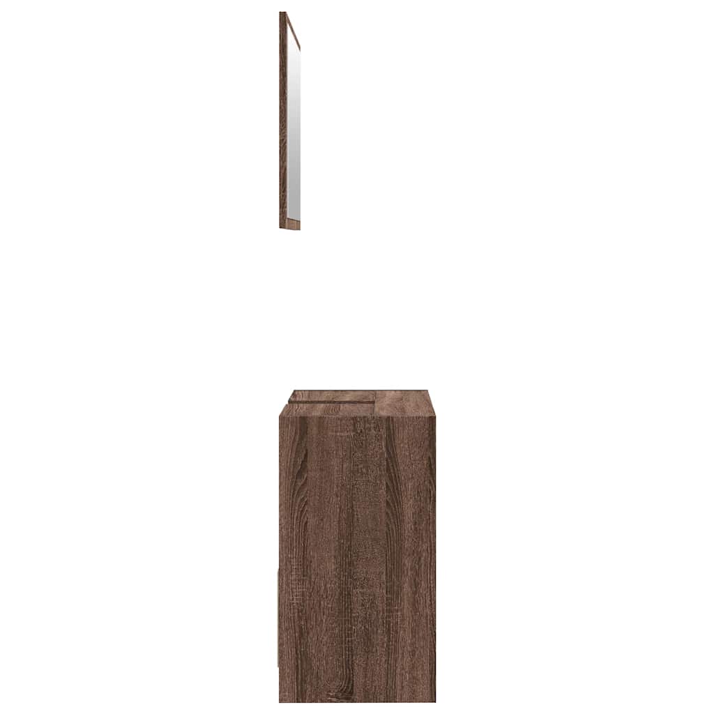 2-Piece Brown Oak Bathroom Set - Engineered Wood