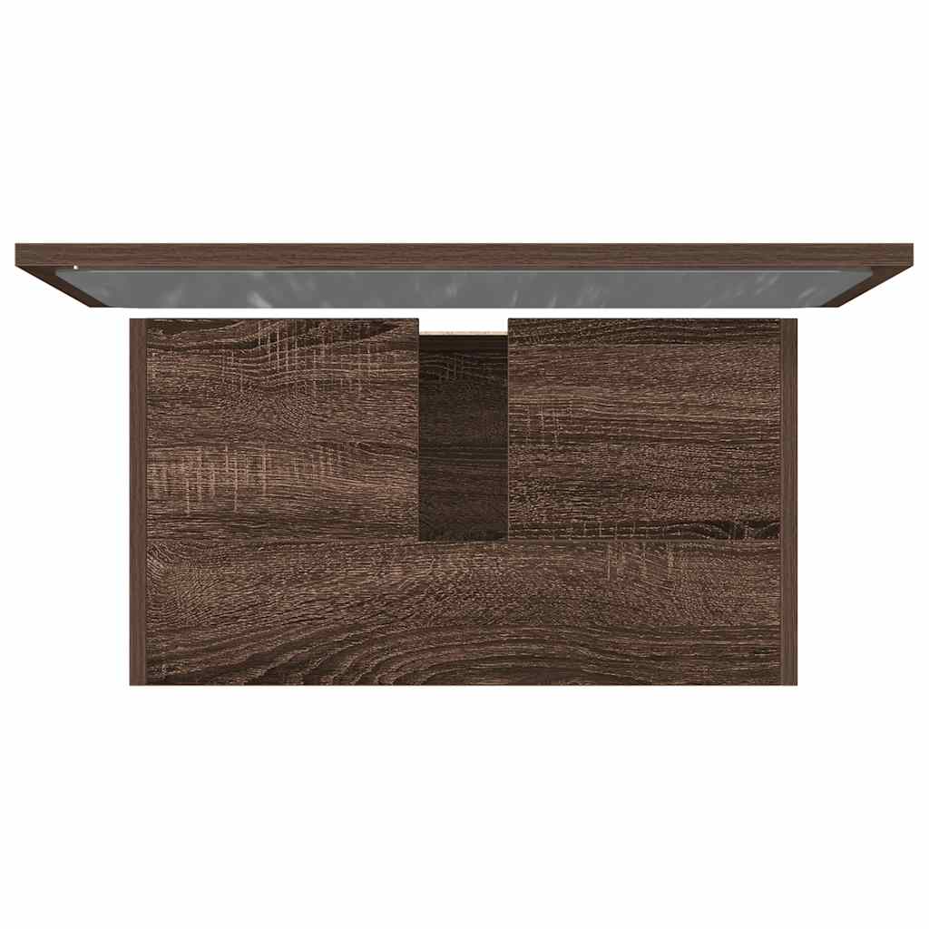 2-Piece Brown Oak Bathroom Set - Engineered Wood