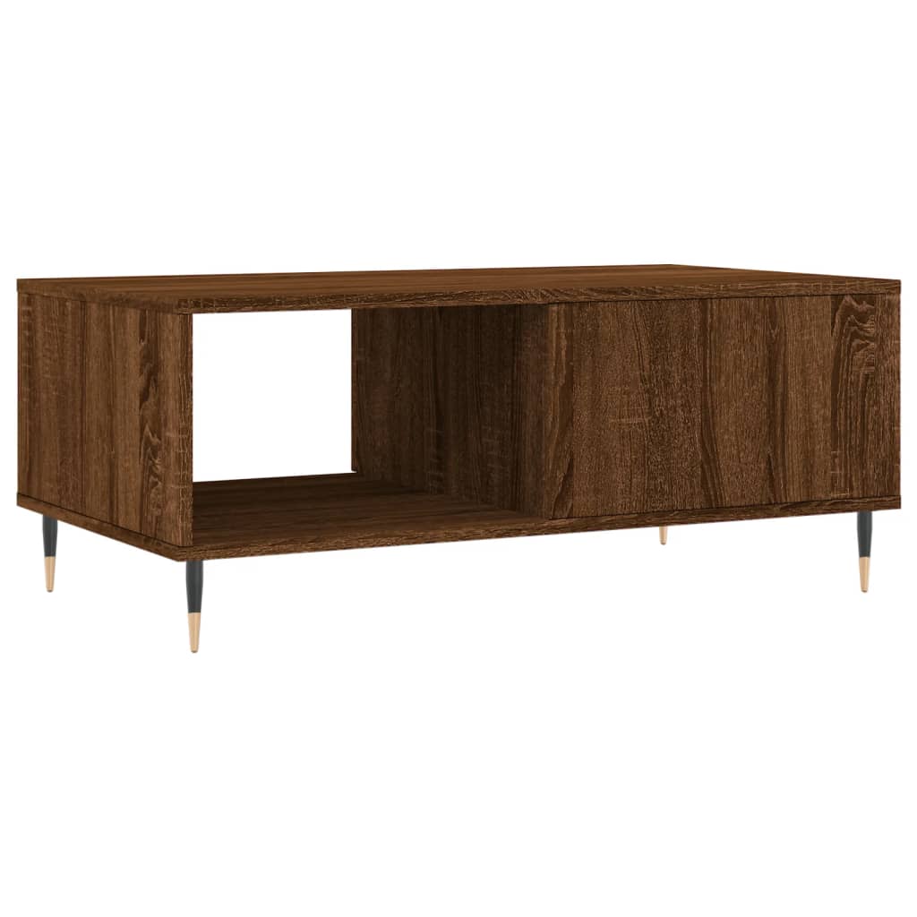 Coffee Table Brown Oak 90x50x36.5 cm Engineered Wood