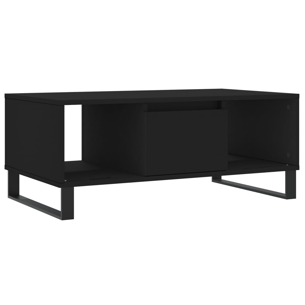 Coffee Table Black 90x50x36.5 cm Engineered Wood