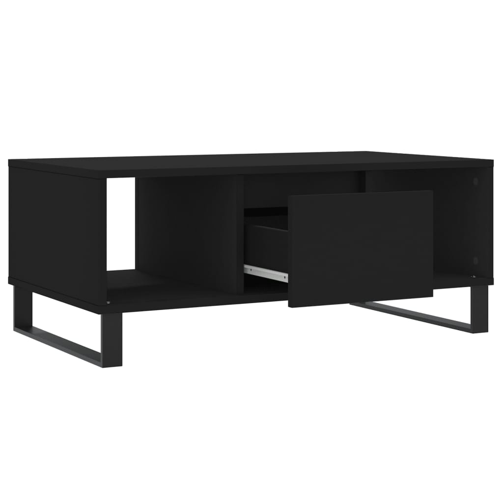 Coffee Table Black 90x50x36.5 cm Engineered Wood