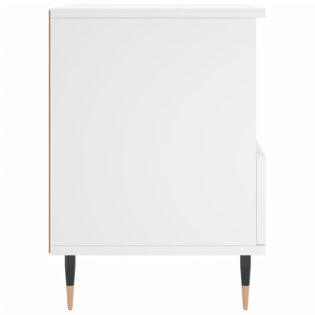 White Engineered Wood Bedside Cabinets 2pcs Set - 40x35x50 cm