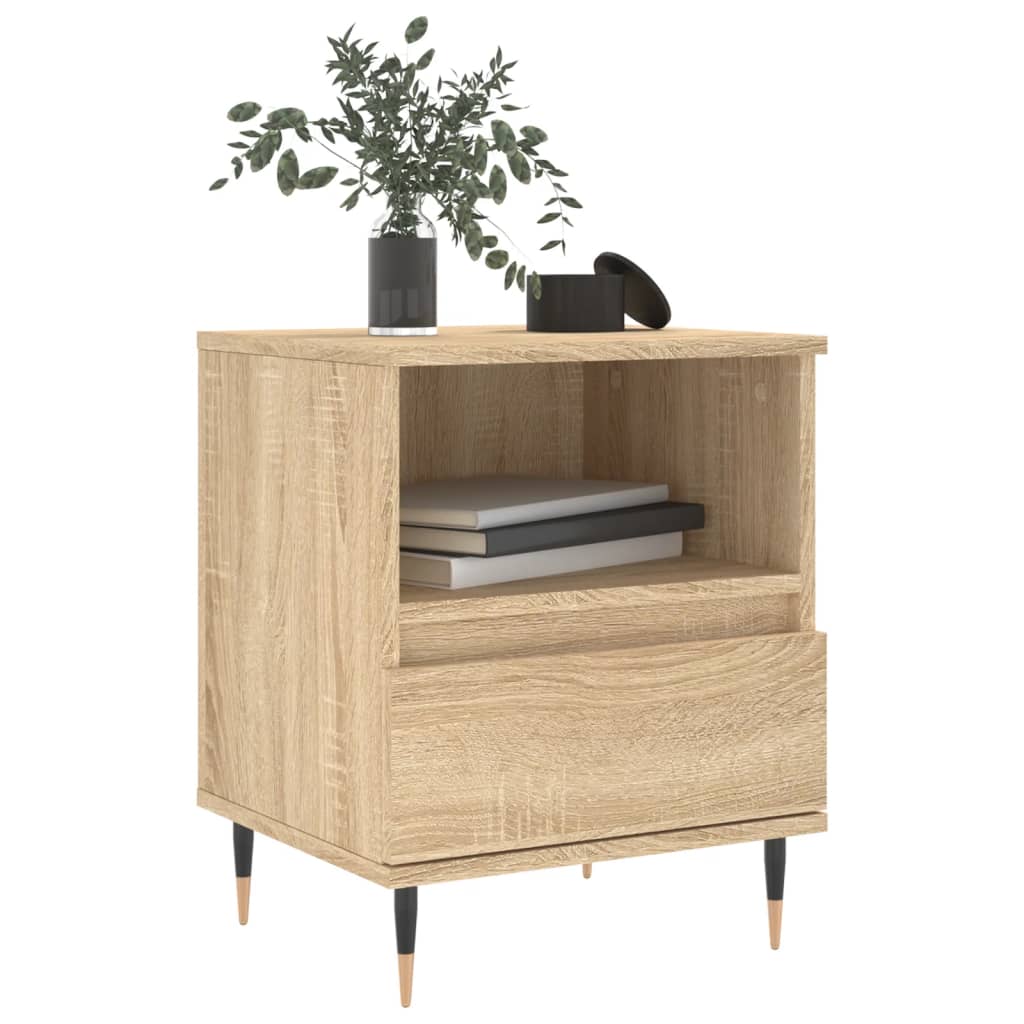 Sonoma Oak Bedside Cabinets Set, 40x35x50 cm, Engineered Wood (2 pcs)