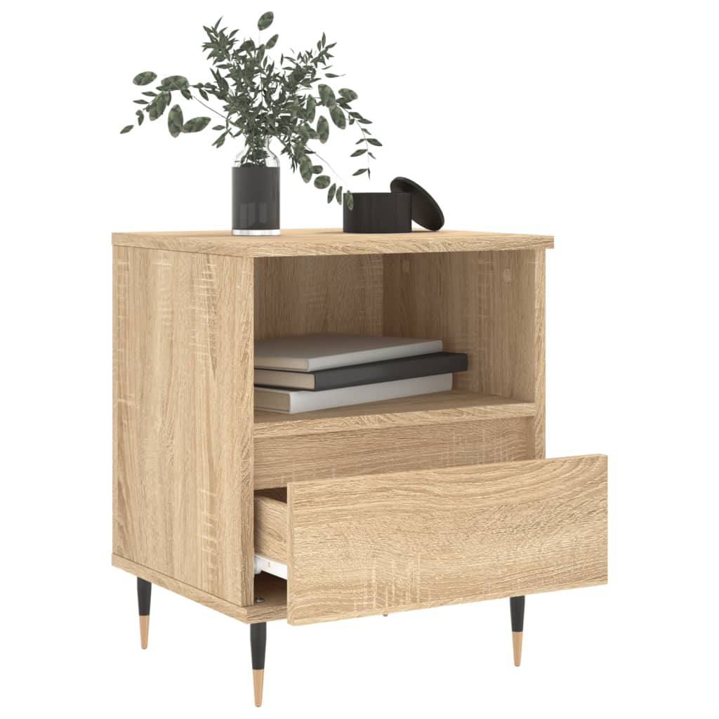 Sonoma Oak Bedside Cabinets Set, 40x35x50 cm, Engineered Wood (2 pcs)