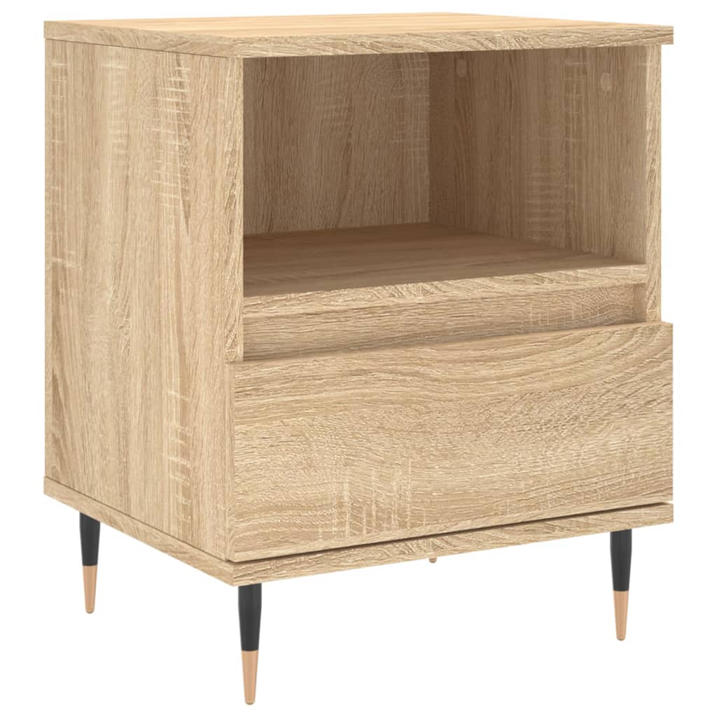 Sonoma Oak Bedside Cabinets Set, 40x35x50 cm, Engineered Wood (2 pcs)