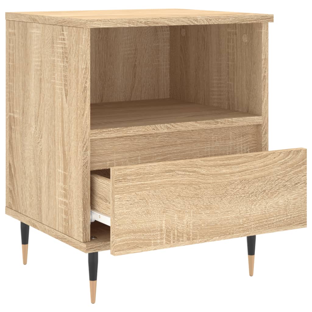 Sonoma Oak Bedside Cabinets Set, 40x35x50 cm, Engineered Wood (2 pcs)