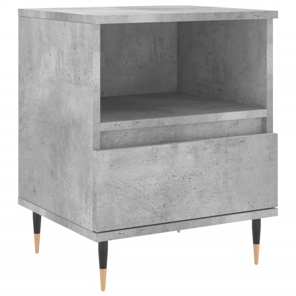Concrete Grey Bedside Cabinet, 40x35x50 cm, Engineered Wood