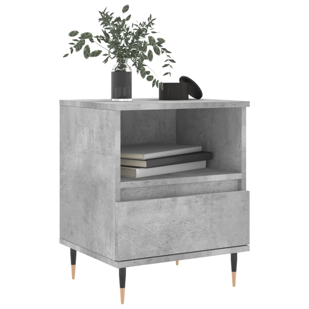 Concrete Grey Bedside Cabinet, 40x35x50 cm, Engineered Wood