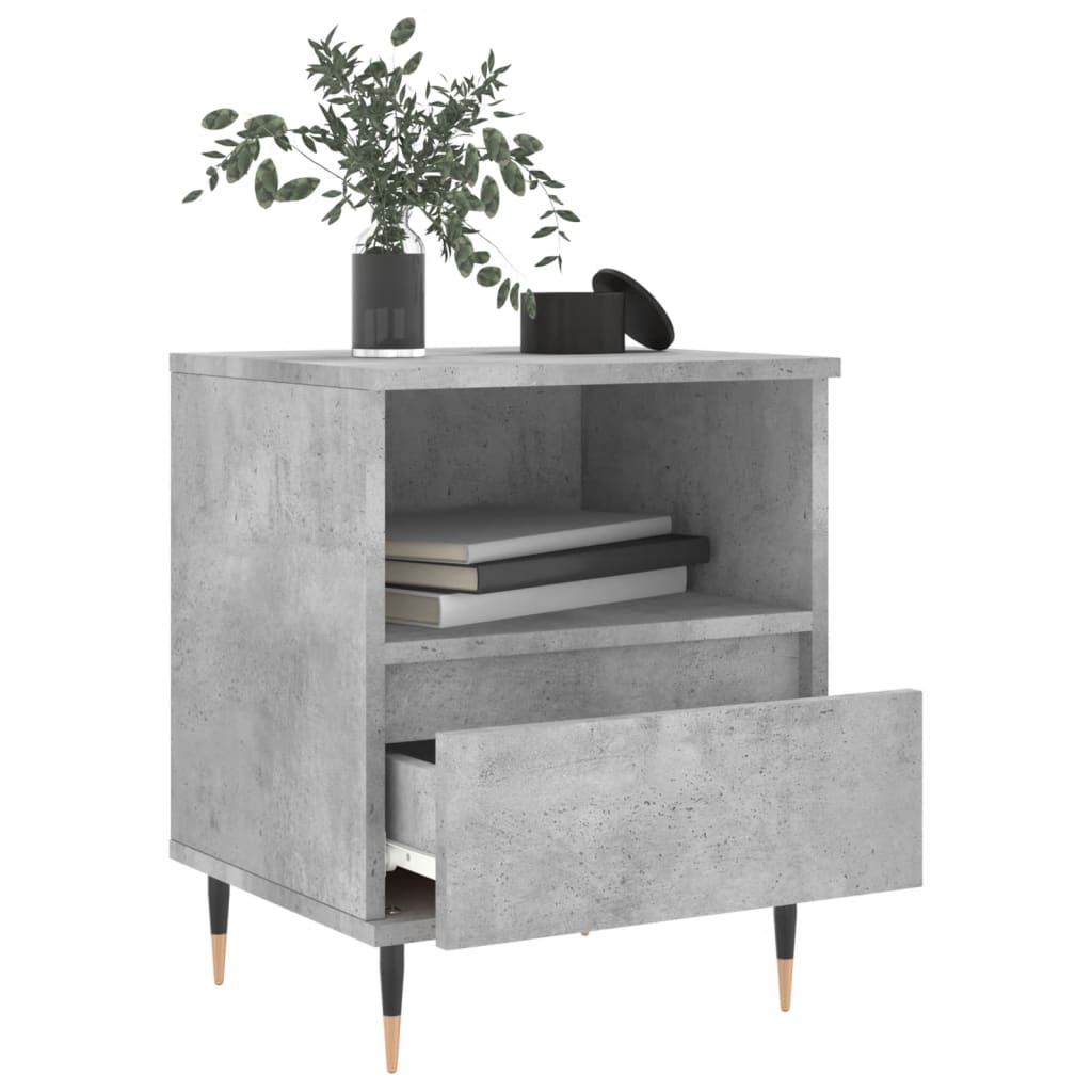 Concrete Grey Bedside Cabinet, 40x35x50 cm, Engineered Wood