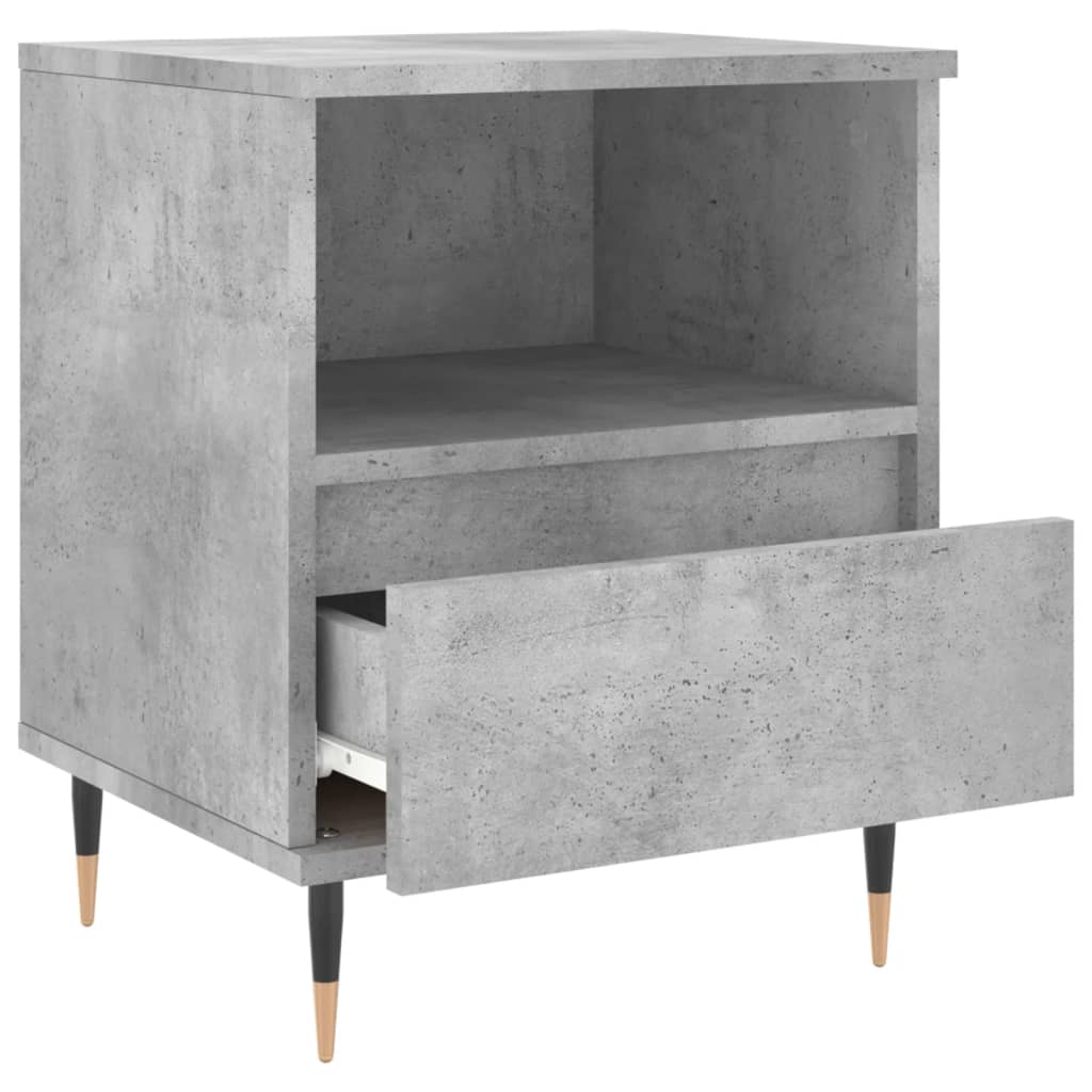 Concrete Grey Bedside Cabinet, 40x35x50 cm, Engineered Wood