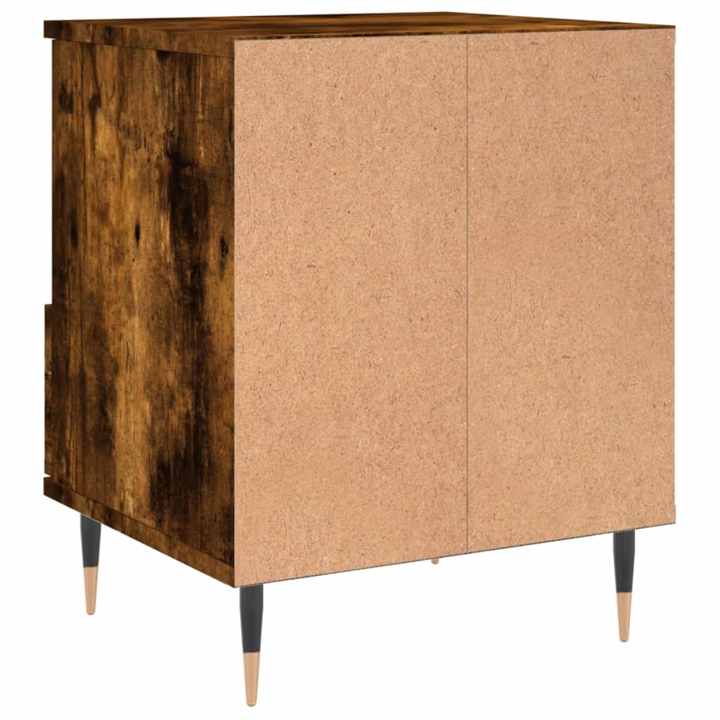 Smoked Oak Bedside Cabinets - Set of 2, 40x35x50 cm, Engineered Wood