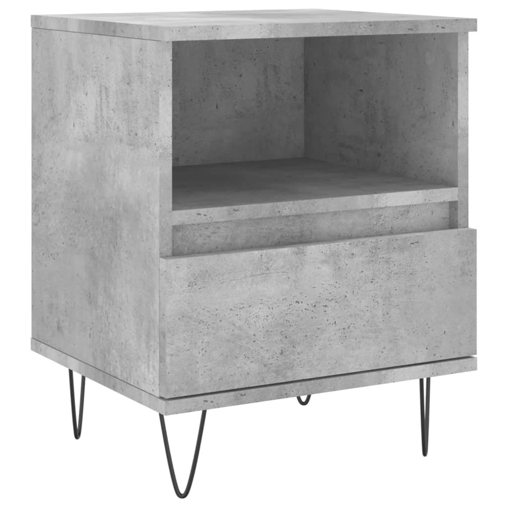 Concrete Grey Bedside Cabinet, 40x35x50 cm, Engineered Wood