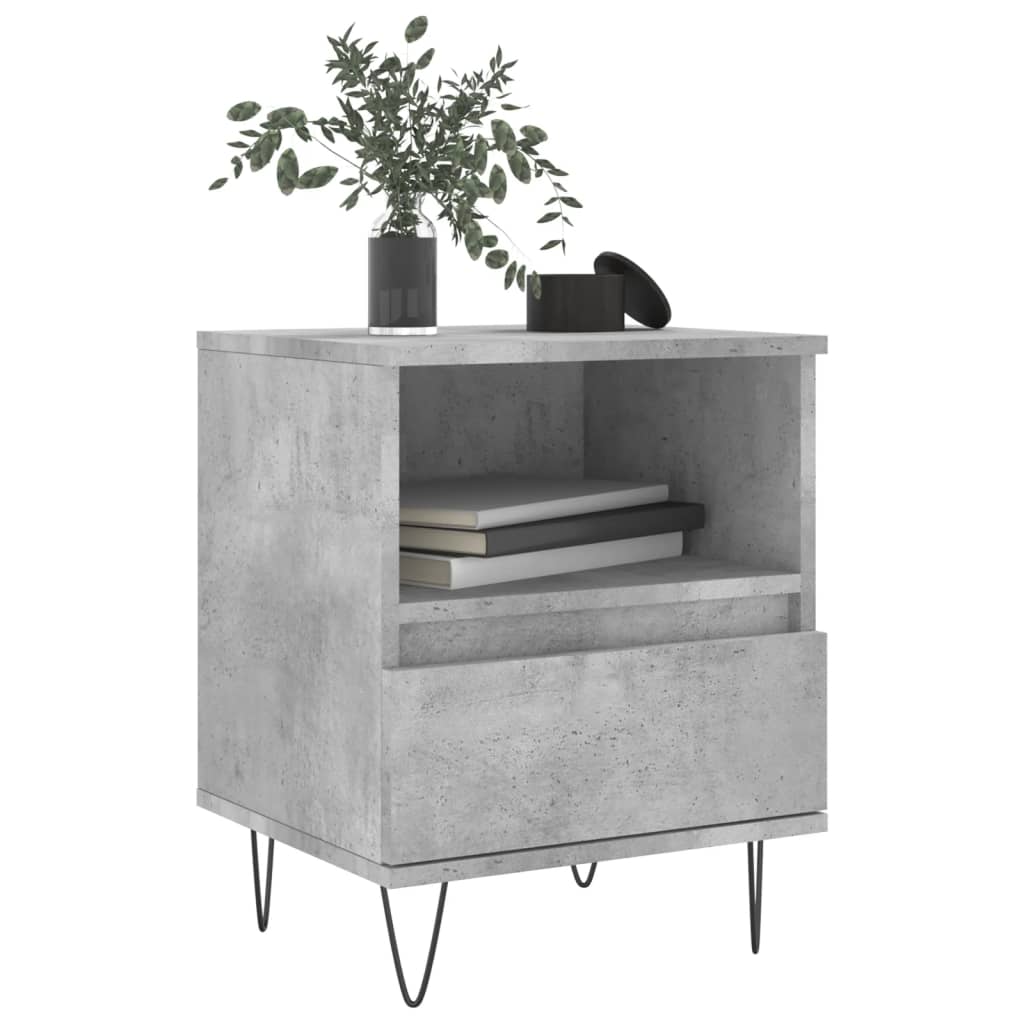Concrete Grey Bedside Cabinet, 40x35x50 cm, Engineered Wood