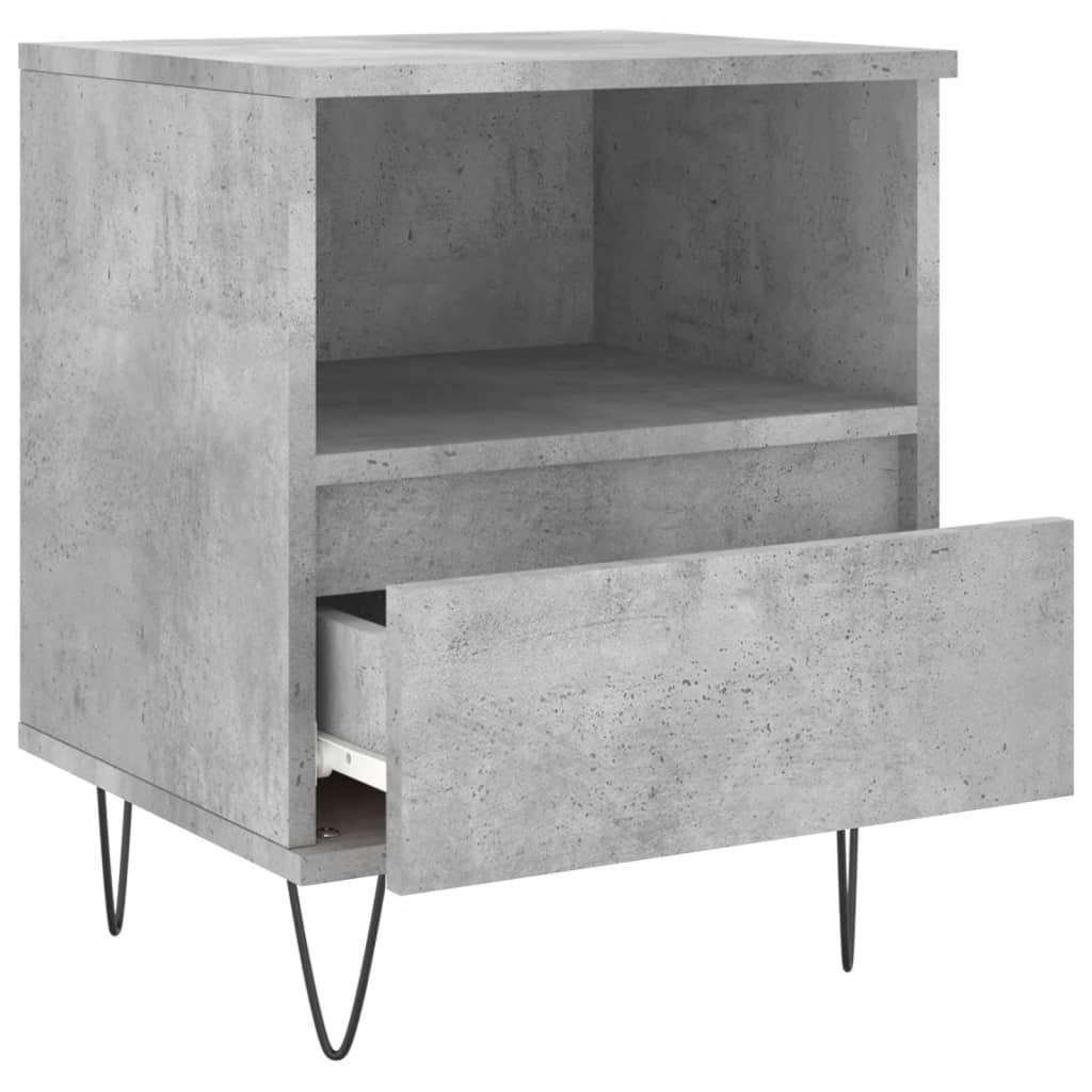 Concrete Grey Bedside Cabinet, 40x35x50 cm, Engineered Wood