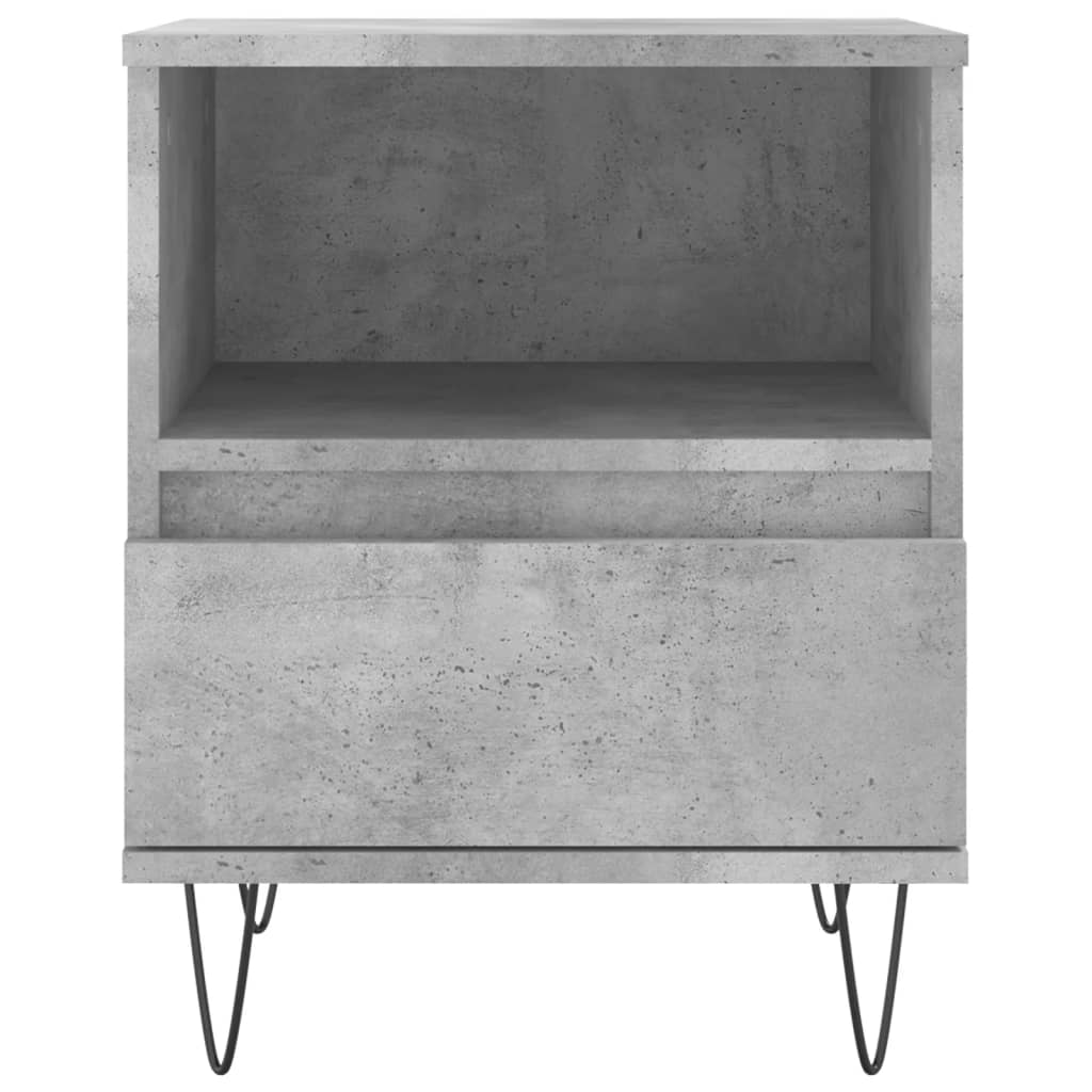 Concrete Grey Bedside Cabinet, 40x35x50 cm, Engineered Wood