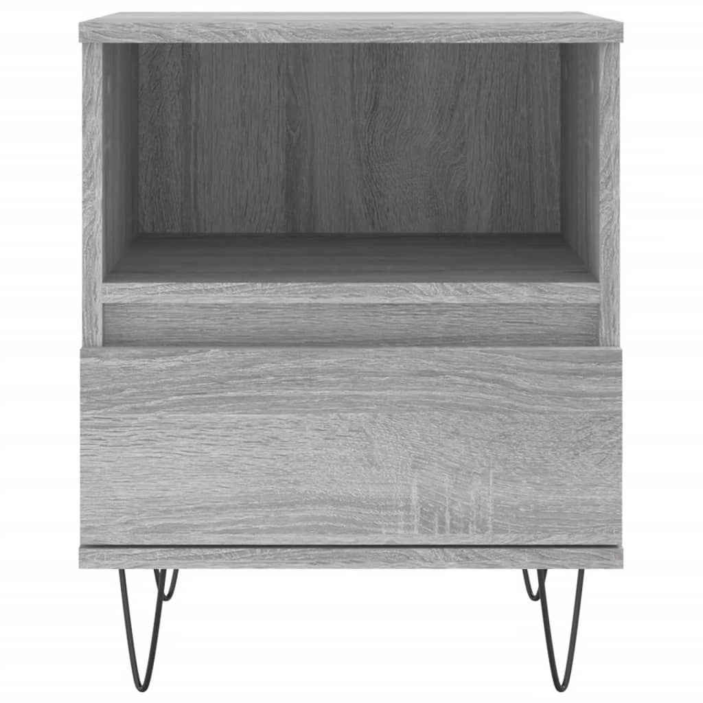 Grey Sonoma Bedside Cabinet 40x35x50 cm - Engineered Wood