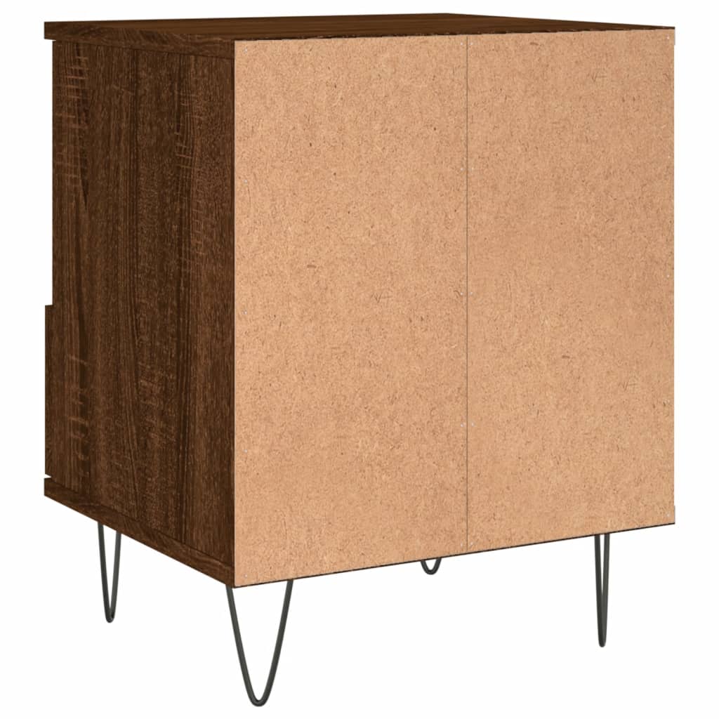 Brown Oak Bedside Cabinet 40x35x50 cm - Engineered Wood