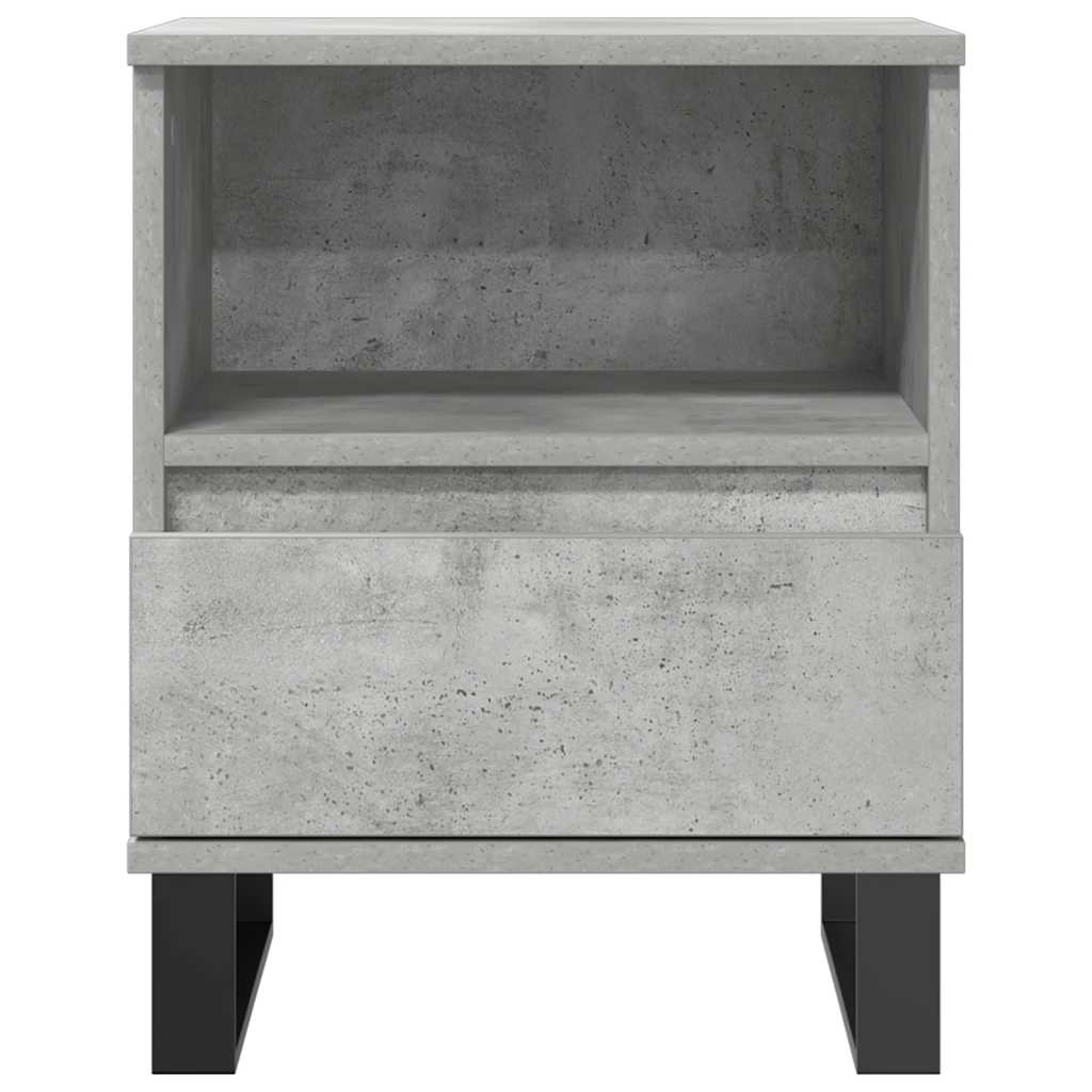 Modern Bedside Cabinet in Concrete Grey, 40x35x50 cm - Engineered Wood