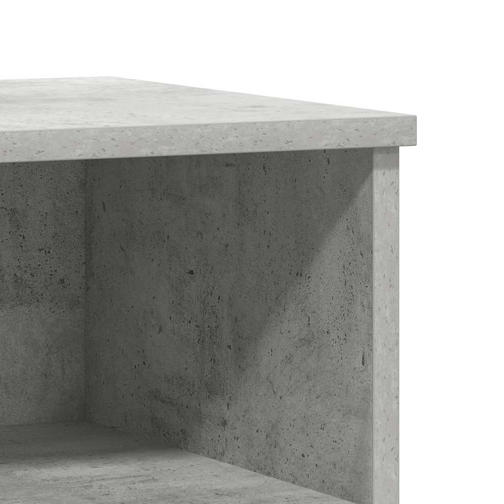 Modern Bedside Cabinet in Concrete Grey, 40x35x50 cm - Engineered Wood