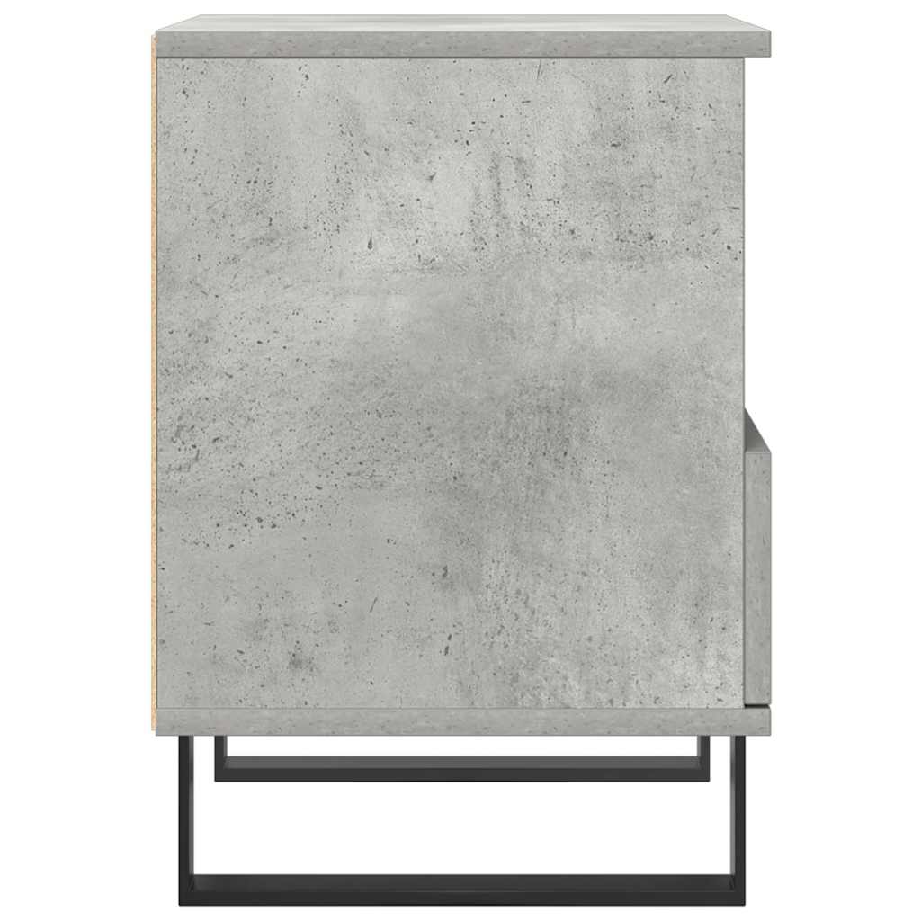 Concrete Grey Bedside Cabinets Set of 2, 40x35x50 cm Wood